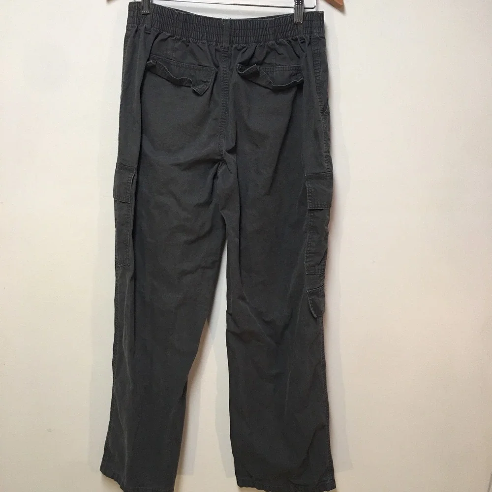 No Boundaries Cargo Pants Women Size S 4-6 Gray Utility Straight Leg Cotton